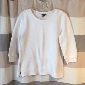 Ann Taylor White Terrycloth Top